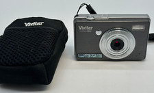 Vivitar ViviCam X024 10.1MP Digital Camera W/Case, Stand,  Card- TESTED  WORKS