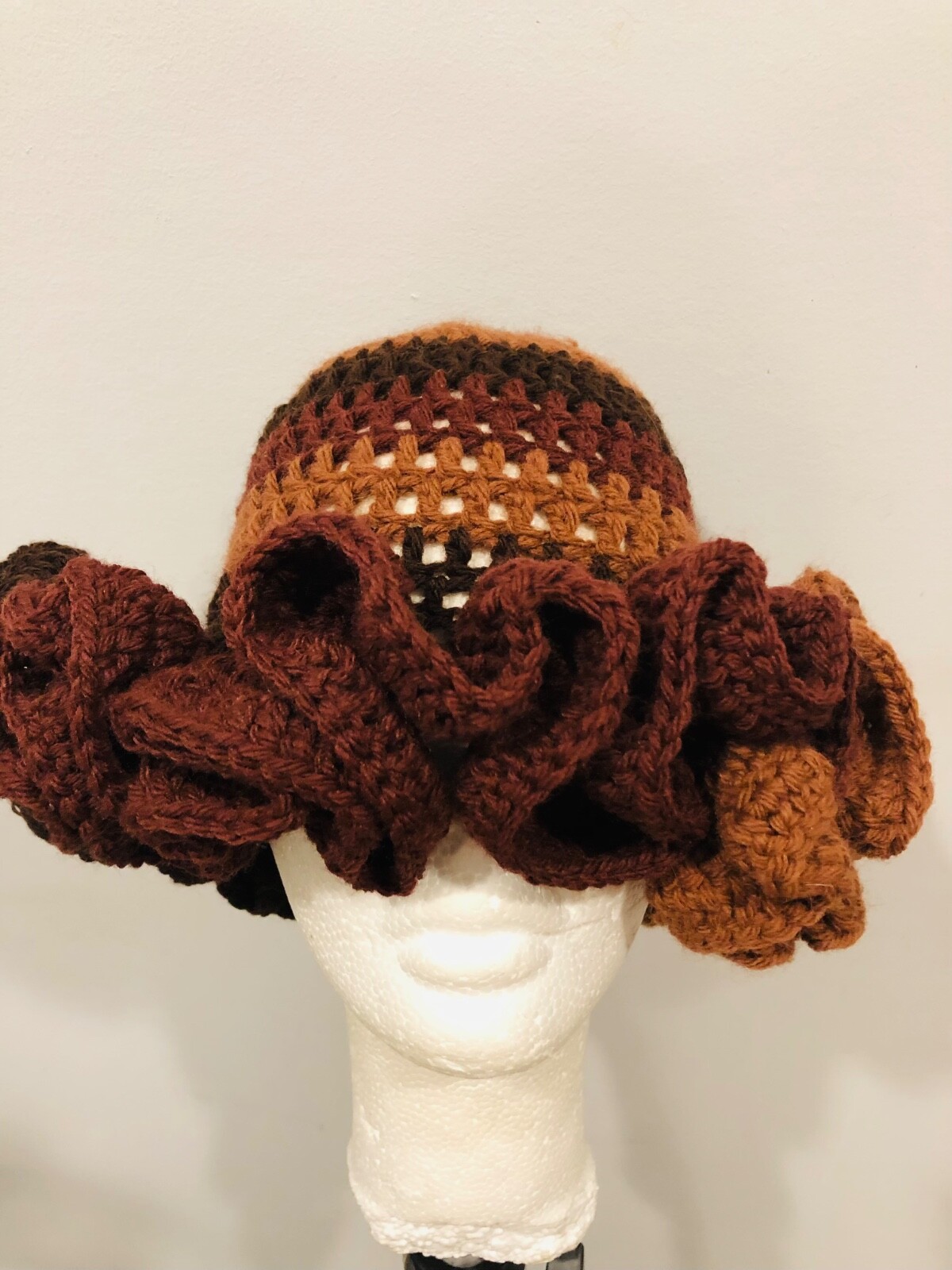 crochet ruffle hat Crochet Ruffle Hat| Crochet Beanies Hat | eBay