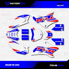 Red White & Blue Shift Racing Graphics Kit fits 06-24 YAMAHA TTR50 TTR 50 decal