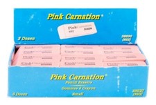  36 DIXON Ticonderoga Pink Carnation Drawing Craft Pencil Erasers 892 Small