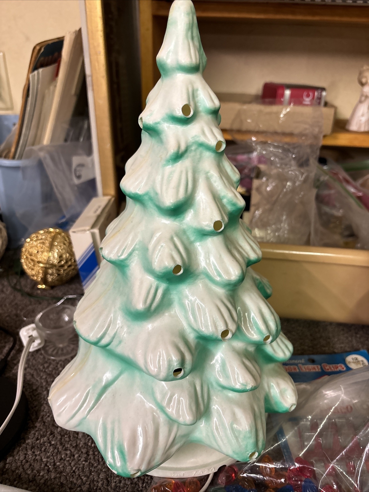 Vintage Union Products Blow Mold Christmas Tree Lighted Tabletop 12" eBay