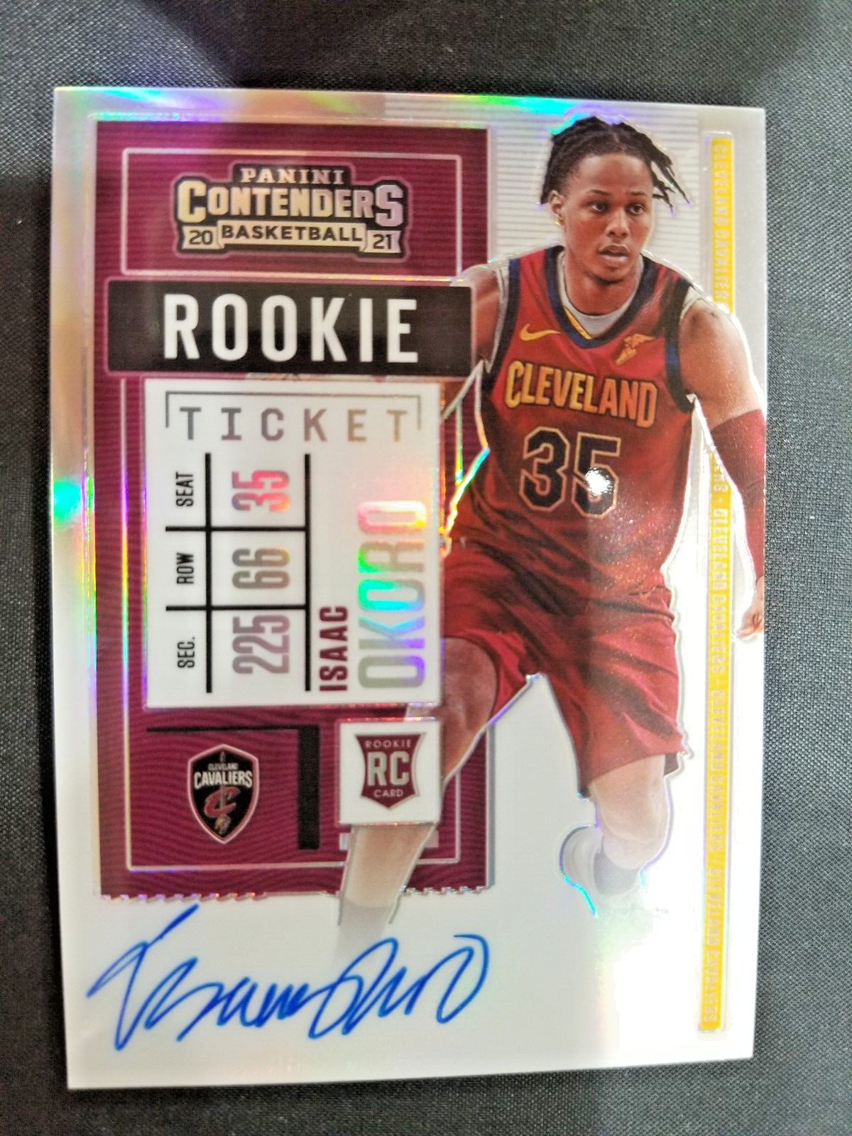 2020/2021 ISAAC OKORO CONTENDERS ROOKIE TICKET #149 AUTOGRAPH CHICAGO BULLS
