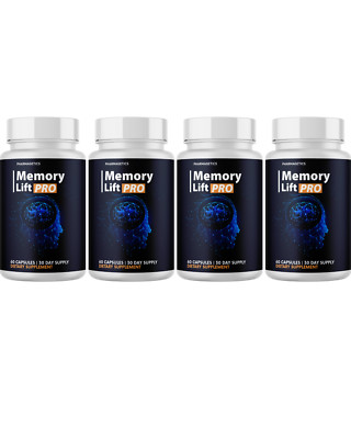 Memory Lift Pro Brain Supplement Capsules   MemoryLift Pro- 4 Bottles