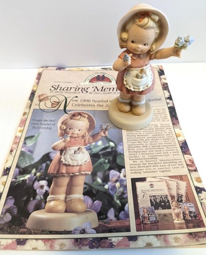 Memories of Yesterday Forget Me Not 1996 Membership Porcelain Figurine - Picture 3 of 3