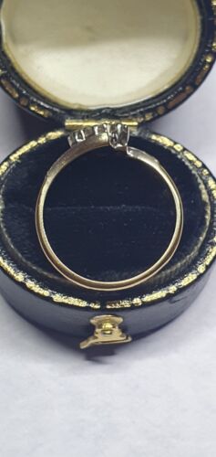 Antique Diamond Engagement Ring Yellow Gold Gorgeous Trilogy ☆ Sale Know on☆ - Picture 5 of 6