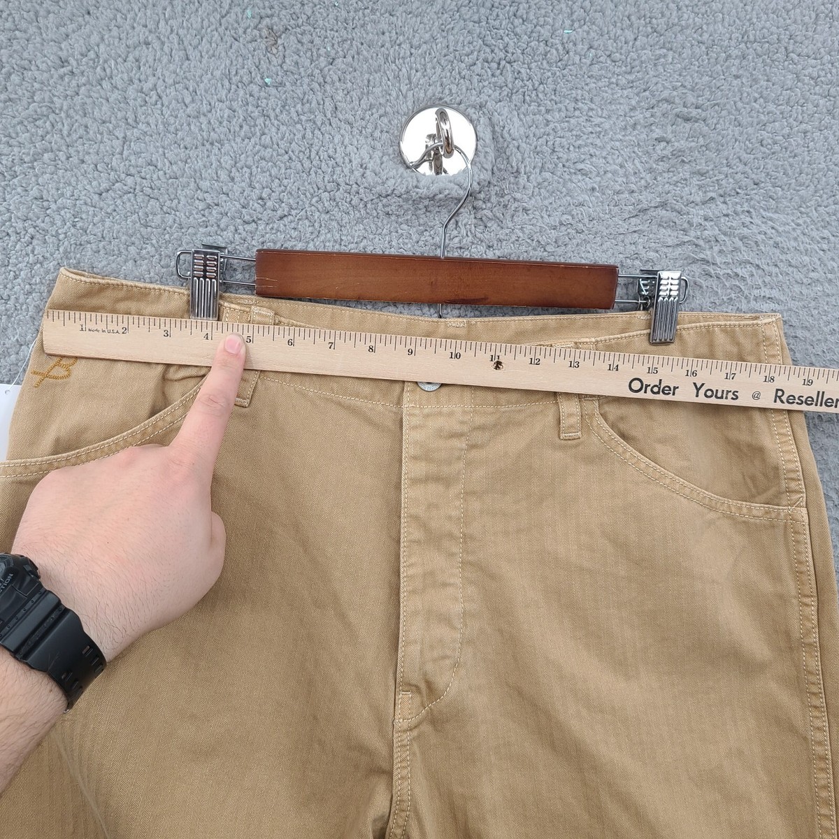 Birdwell Beach Britches Pants Mens 35x32 Beige Herringbone Birdwell Beach Britches Pants Mens 35x32 Beige Herringbone