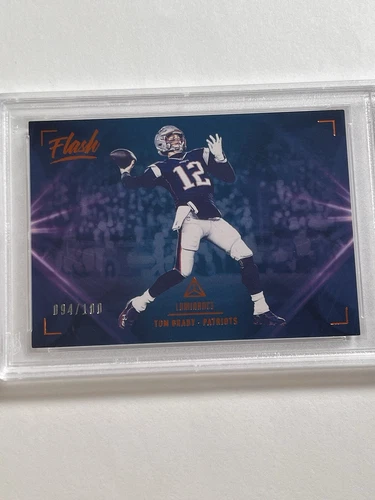 Tom Brady 2020 Panini Luminance Flash Orange Parallel 94/100 PSA 8 NM - MT #F1