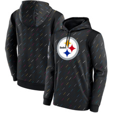 Men's Pittsburgh Charcoal Crucial Catch Therma Pullover Sweatshirt Hoodie