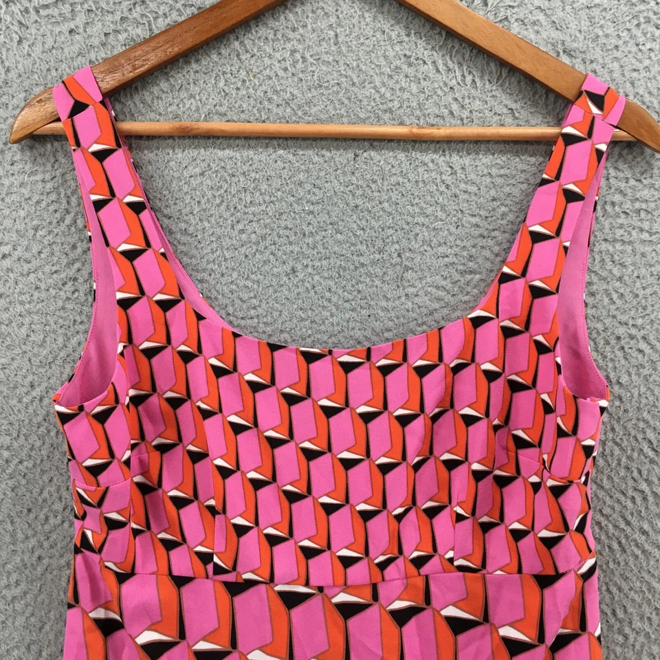 Mini Vestido Diane Von Furstenberg Mujer 8 Multicolor Años 90 Moderno Geométrico Informal Foto 3 de 4