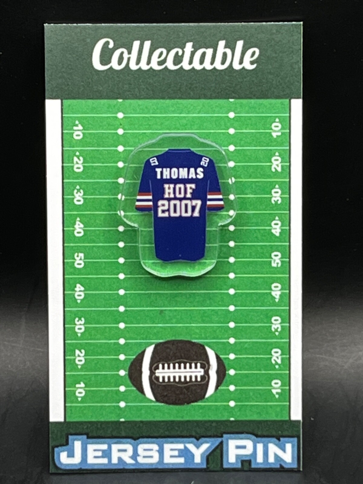 Buffalo Bills Thurman Thomas HOF 2007 Retro Jersey Lapel Pin Collectible