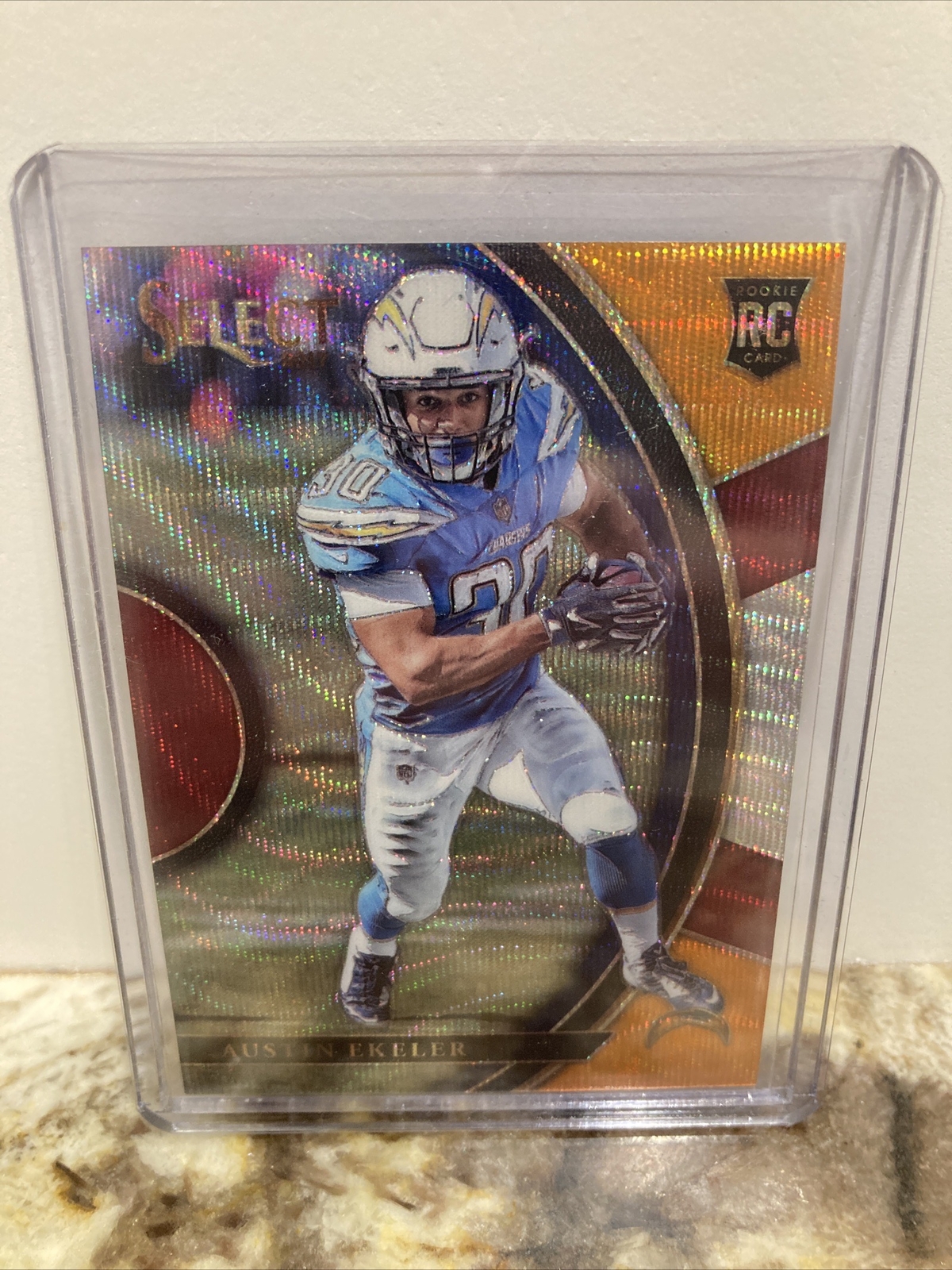 2017 Select Concourse 84 Prizm Tri-Color Rookie Austin Ekeler 198/199 Chargers