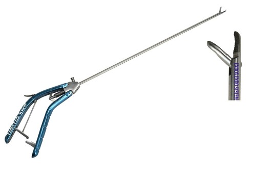 Laparoscopy 5mm Curve & Tooth Needle Holder T C Jaw Light Pistol Gun Handle 2Pc - Picture 5 of 10
