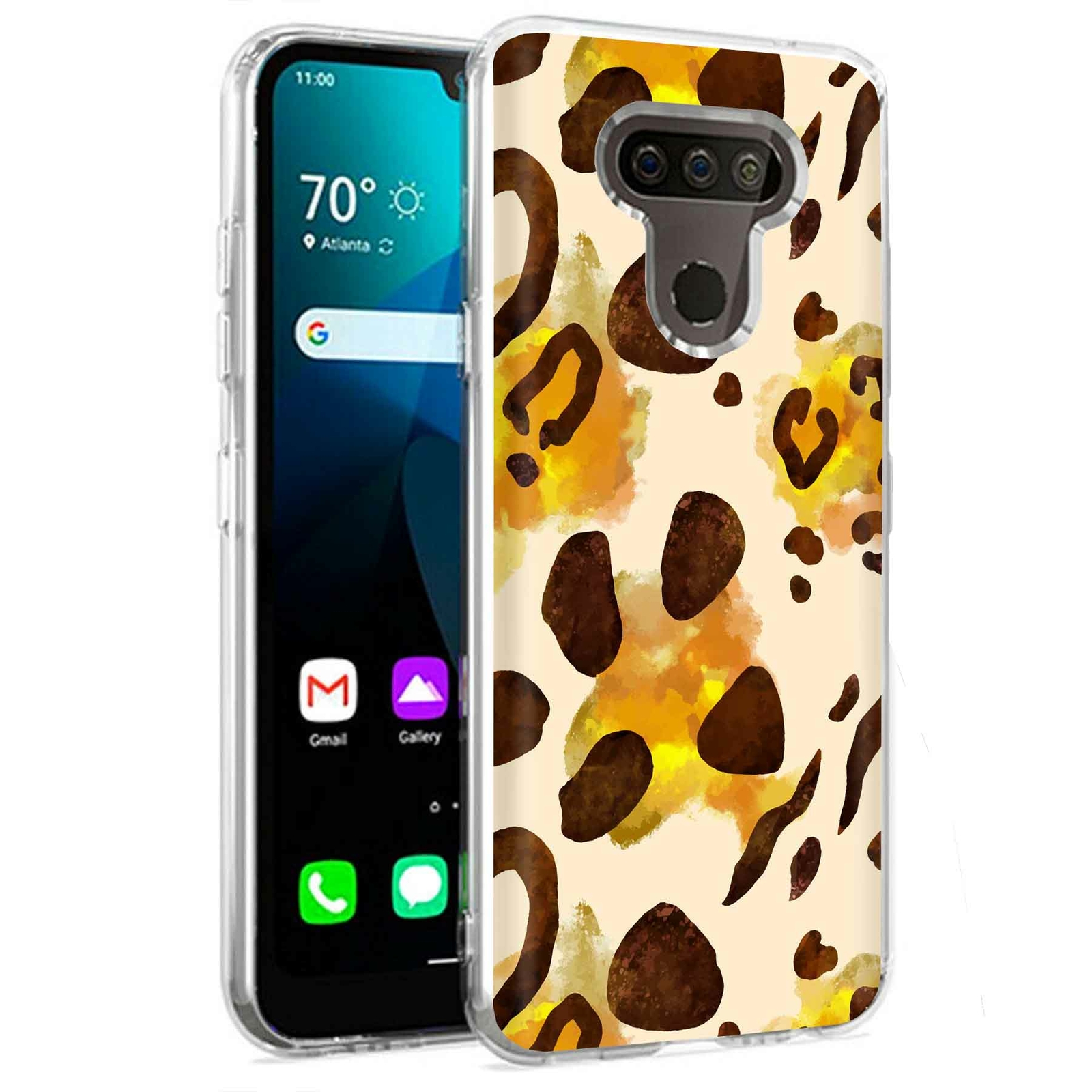Phone Case for LG Harmony 4,Xpression Plus 3,K40S, Watercolor Fur 3 Print