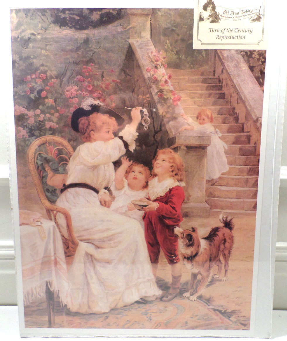 Victorian Lithograph Print Picture 