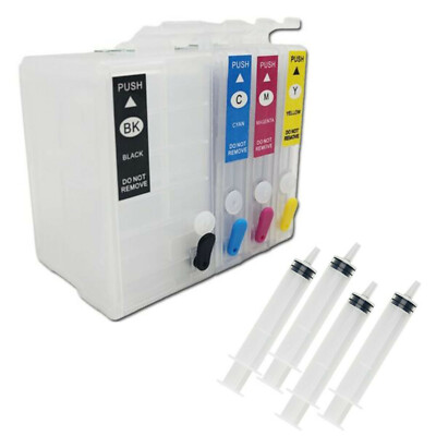 4Color Refillable ink cartridges For Epson WorkForce 7610 7210 7710 7720 Printer