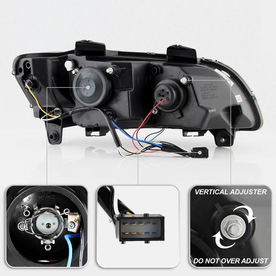 Faros proyectores LED DRL negros 2008 2009 2010 Pontiac G8 con luces de circulación Foto 4 de 4