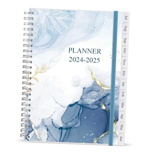2024-2025 Weekly & Monthly Planner - 2024-2025 Planner & Organizer A5 Blue