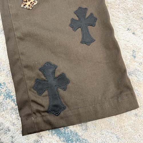 Jeans Chrome Hearts Cheetah Cross Patch in marrone prezzo consigliato £ 10000 * - Foto 3 di 24