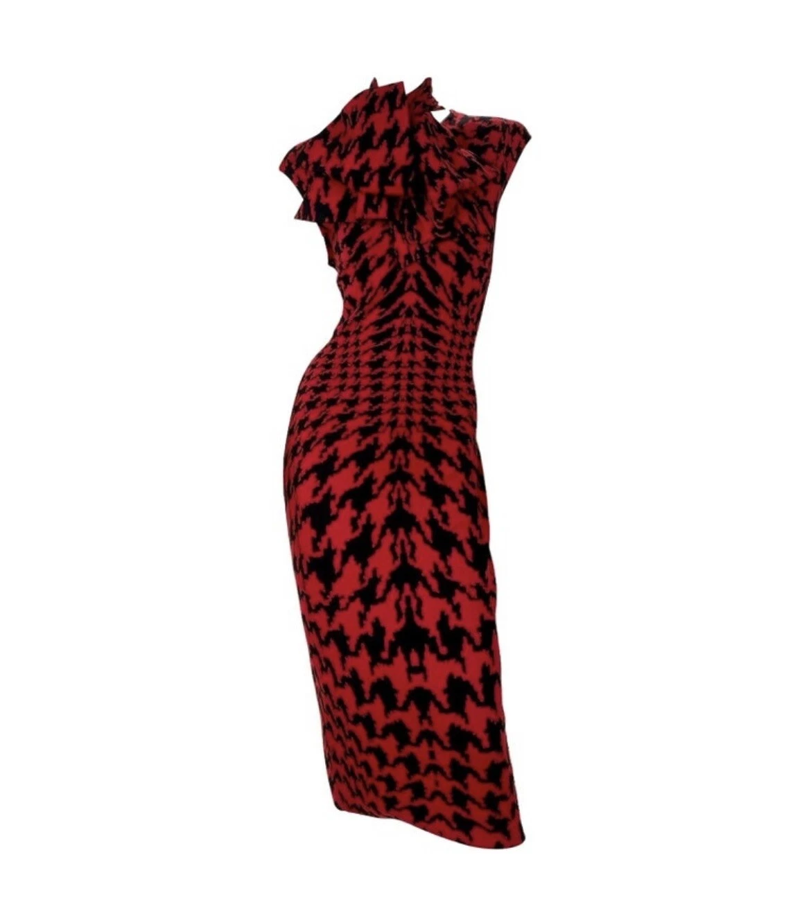 Abito in maglia con stampa pied de poule Alexander McQueen A I 2009 iconico