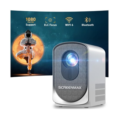 [Electric Focus] SCREENMAX C7 Mini Projector with WiFi and Bluetooth, 280 ANS...