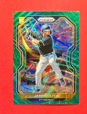 Jared Oliva ~ 2021 Panini Prizm ~ Rookie Green Wave Prizm #34
