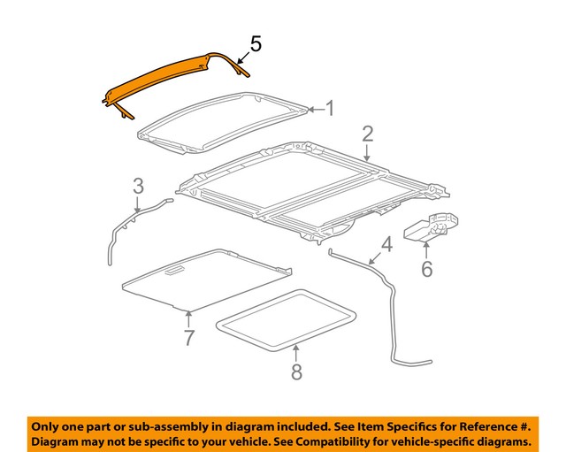 Chevrolet GM OEM 0611 HHRSunroof Wind Air Deflector 15907353 eBay