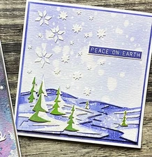 New Retired Sizzix Thinlits Colorize Snowscape 6pc #664971 Retail $34.99 T Holtz