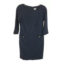 NWT Womens Size 2 Vince Camuto Navy Blue Stretch Ponte Sheath Mini Dress