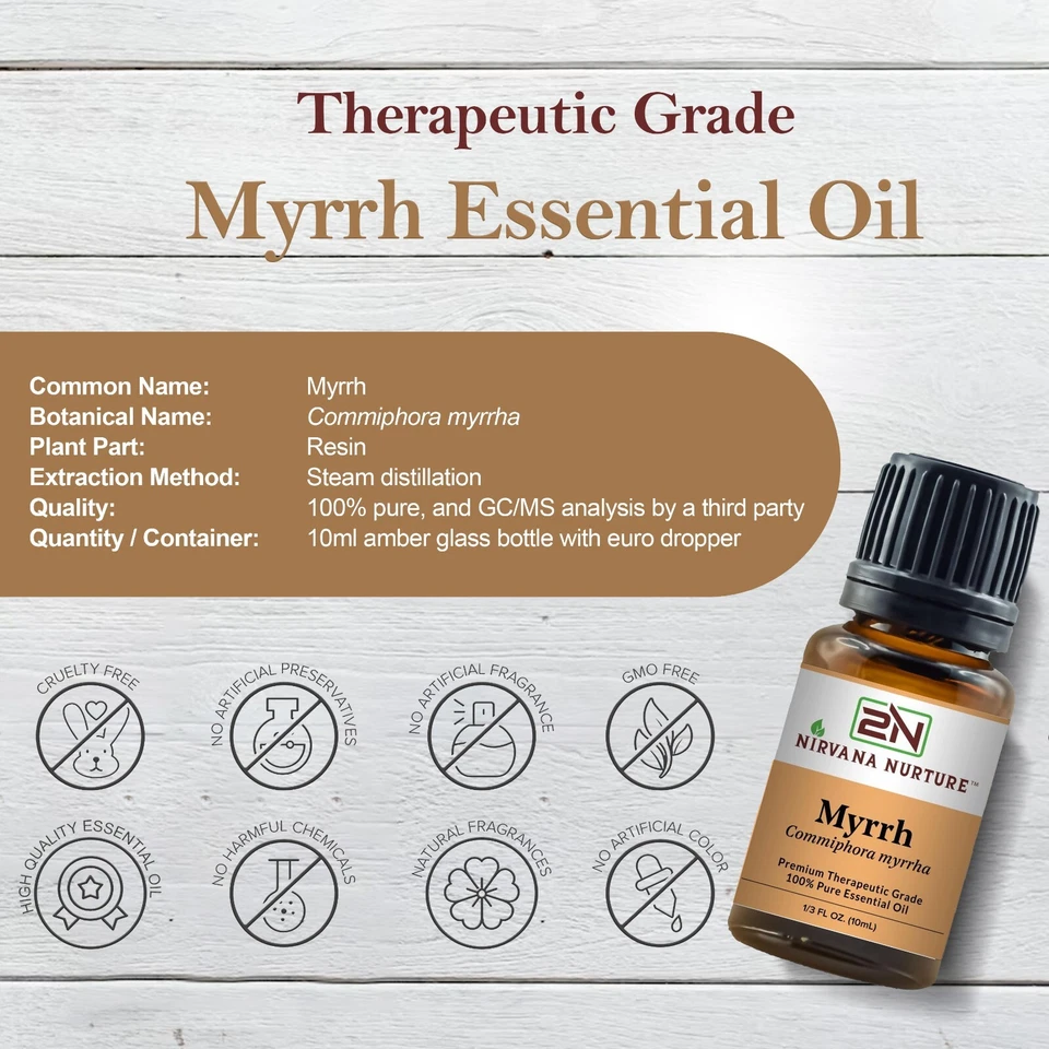 Myrrh Essential Oil 100% Pure Natural Premium Therapeutic Grade Undiluted - Image 2 of 4