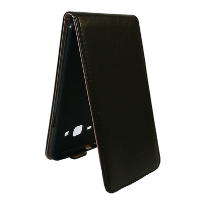 ^ MARBLED FLEXI Klapp Tasche Hülle Schutz Cover Case ZTE Blade V7 Lite Schwarz