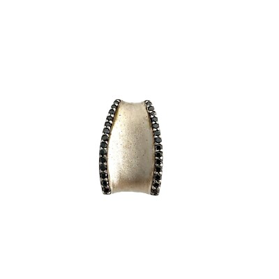 UNIQUE EFFY BH FLAT STERLING SILVER BLACK DIAMOND CLASSY PENDANT