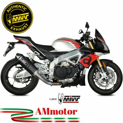 Exhaust Motorcycle Mivv Aprilia Tuono V4 1100 2018 Slip-On Speed Edge Black