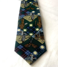 Kenneth Roberts Classic Golf 100% Silk Men's Necktie Tie Made In The USA