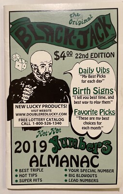 2019 Black Jack  Numbers Almanac 22nd Edition - Lottery Dream Book, Numerology