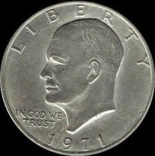 1971 P Eisenhower Dollar Circulated US Mint Coin Ike 
