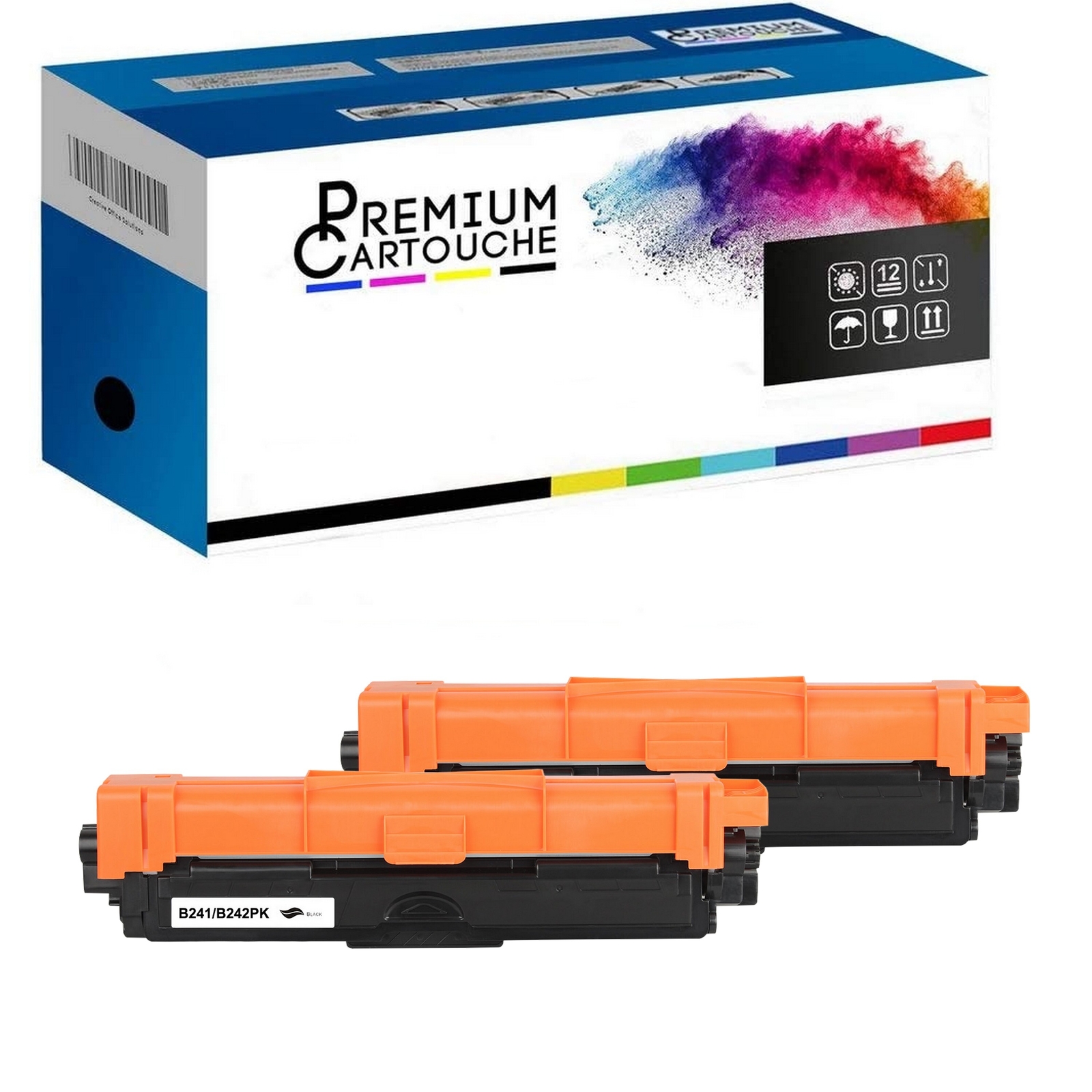 Cartouches Premium TN242 Noir compatibles Brother HL-3140 finitions impeccables