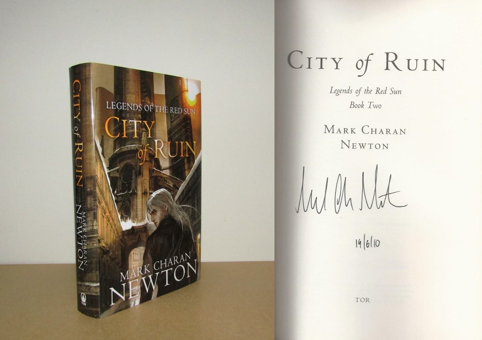 Mark Charan Newton - City of Ruin - Signed - 1st/1st (2010 Ltd First Edition DJ)