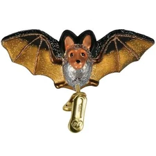 Old World Christmas Clip-On Glass Blown Ornament for Tree, Bat