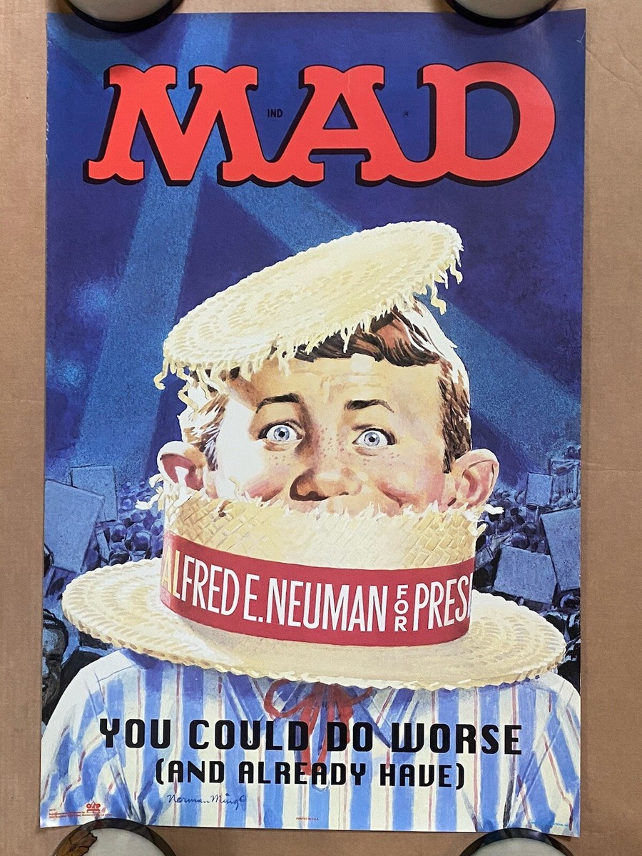 70年代 alfred e neuman ポスター Vintage MAD Magazine Alfred E. Neuman Middle of the Road