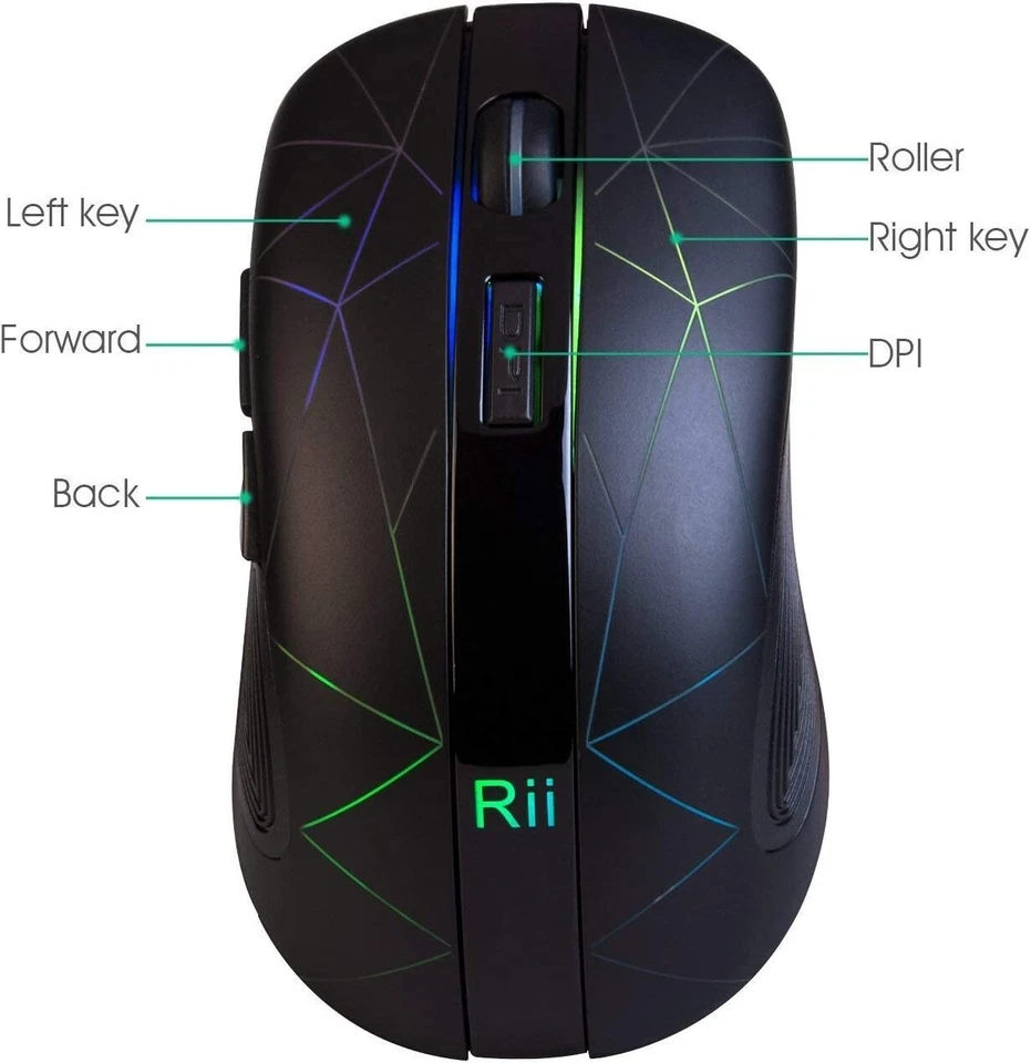 Rii Kabellose Maus, 2.4G Funkmaus PC Maus Laptop Maus Wireless Optische Maus - Bild 4 von 4