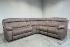 Ex Display Furniture Village Moreno Mink Fabric Static Corner Sofa