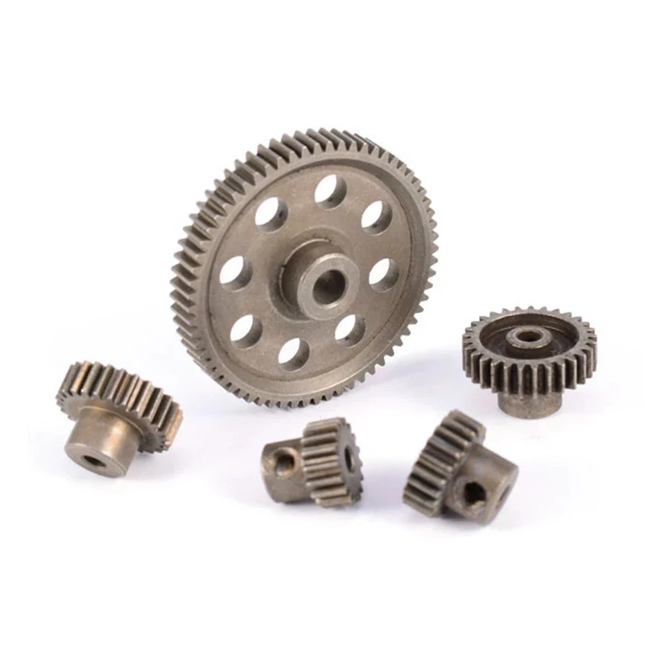 5Pcs/10Pcs Metal Spur Diff Main Gear &Motor Pinion Cogs For HSP 1/10 RC Car - Image 2 of 4