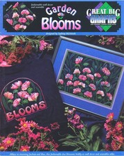 Great Big Graphs GARDEN BLOOMS 2 Cross Stitch Charts/Leaflet pink flowers