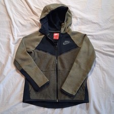 Nike Kids Zip Up Jacket Hoodie Small 8-10 Years Green and Black