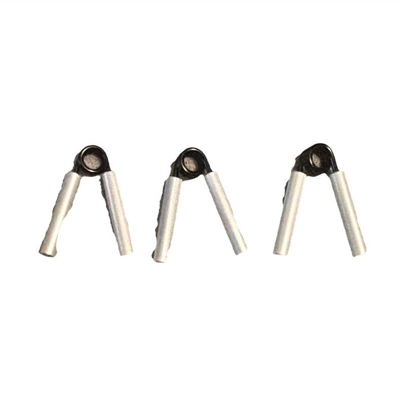 Strength Training Hand Gripper Set 3pcs Metal Foam Unisex White Black