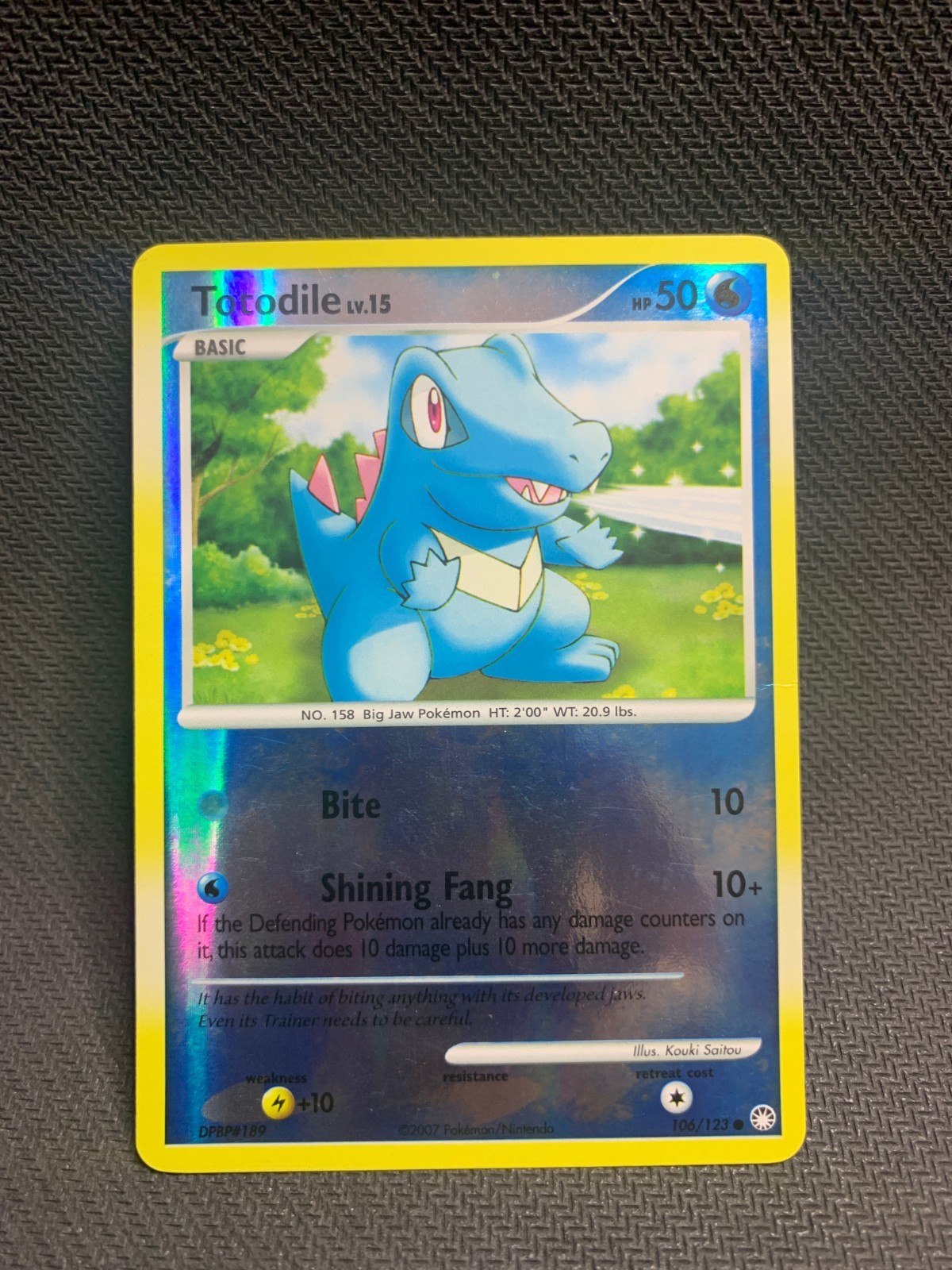 Totodile 106/123 Mysterious Treasures Reverse Holo PokemonTCG Card LP