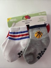 Infants/Toddlers Fruit of the Loom 10-Pack Ankle Socks Multicolor 18-36M