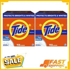 ( 2 Pack ) Tide Powder Laundry Detergent, Original Scent, 129 oz, 113 Loads