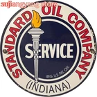 Round Vintage Standard Oil Company Tin Metal Signs Home Décor 8x8