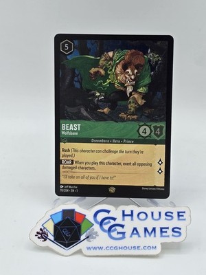 Beast Wolfsbane 70/204 Legendary COLD FOIL Disney Lorcana First Chapter NM *RC